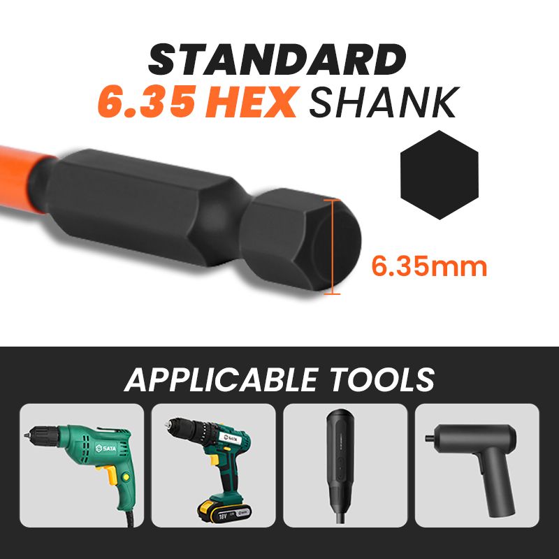 Pousbo Magnetic Cross Impact Screwdriver Bits Set Durable Precision
