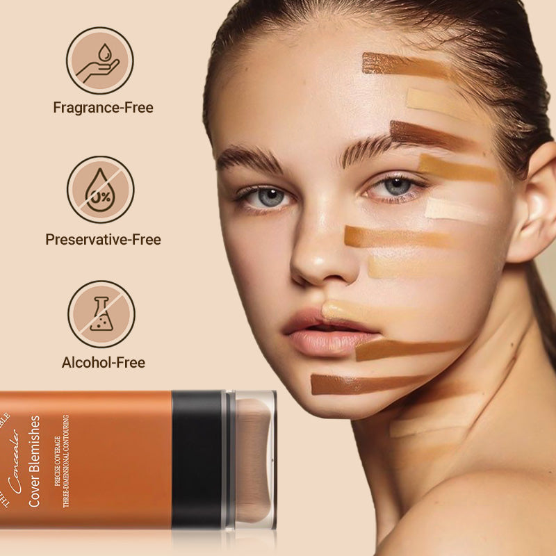 Hydrating Foundation Stick Lightweight Creamy Coverage With Brush