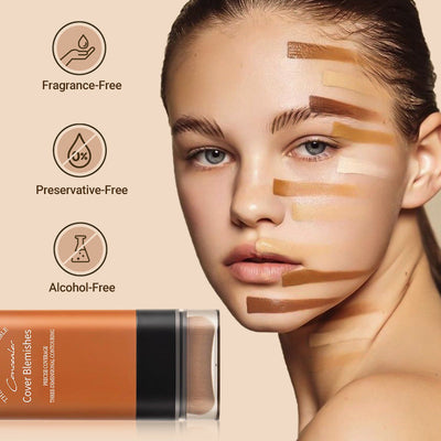 Hydrating Foundation Stick Lightweight Creamy Coverage With Brush