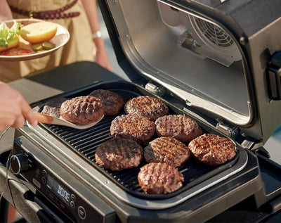 Outdoor Grill And Smoker XL 4-in-1 Electric BBQ Air Fryer Bake