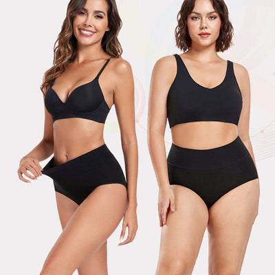 Women's High Waist Cotton Underwear Comfortable Lightweight Breathable