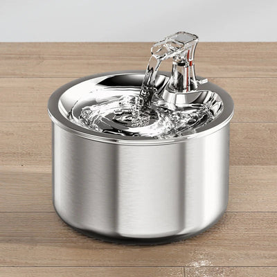 Stainless Steel Pet Water Fountain Automatic 2L Dispenser With Heater Sensor