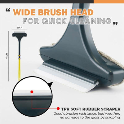 2 In 1 Window Cleaning Brush For Glass And Screen Surfaces