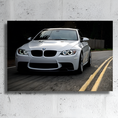 LED Car Wall Art Canvas Modern Lighted Vehicle Wall Decor