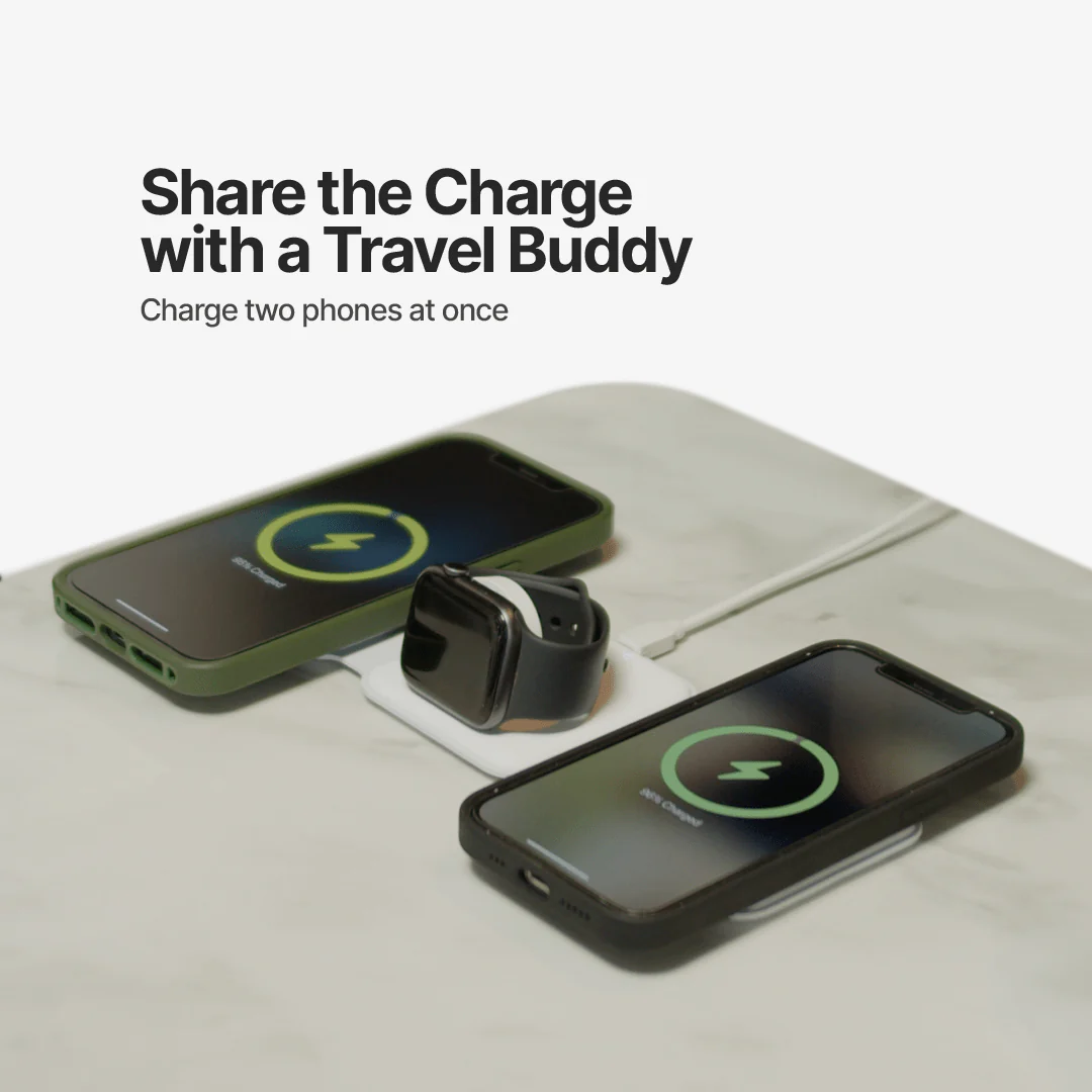 Foldable Wireless Charging Station 3 In 1 Multi-Device Charger