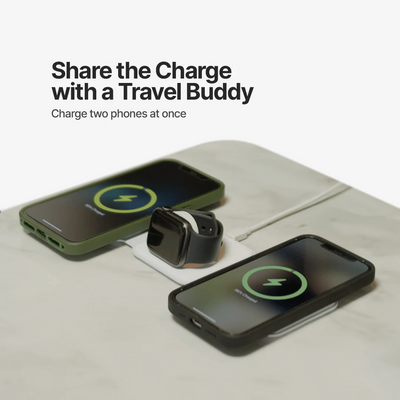 Foldable Wireless Charging Station 3 In 1 Multi-Device Charger