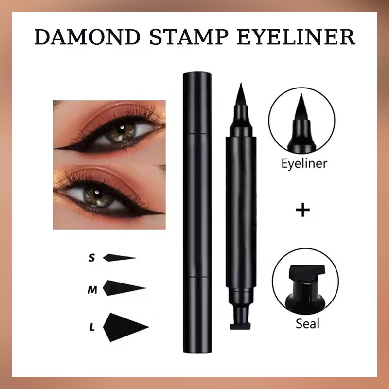 Double-Head Stamp Eyeliner Pen For Precise Easy Eye Makeup