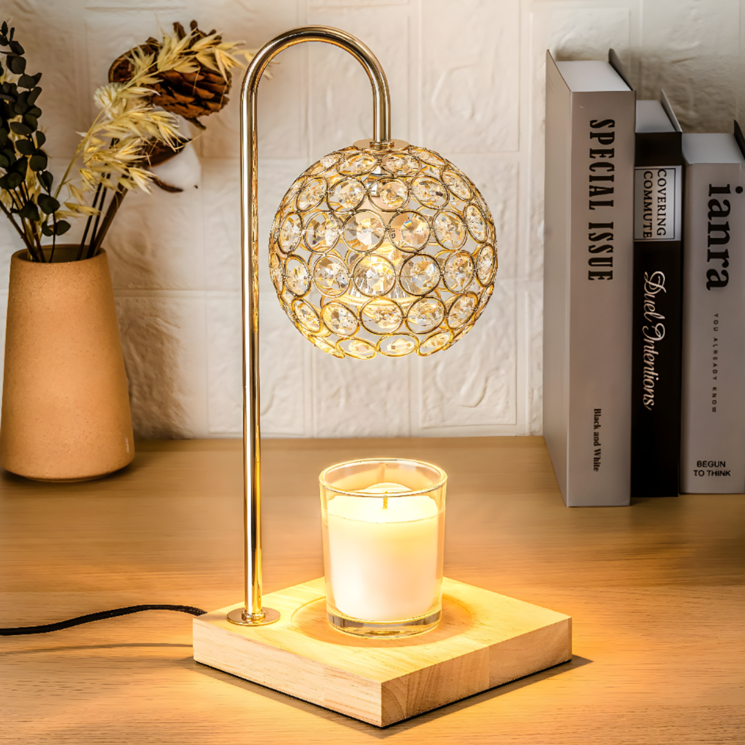 Candle Warmer Lamp With Adjustable Timer And Dimmer Controls