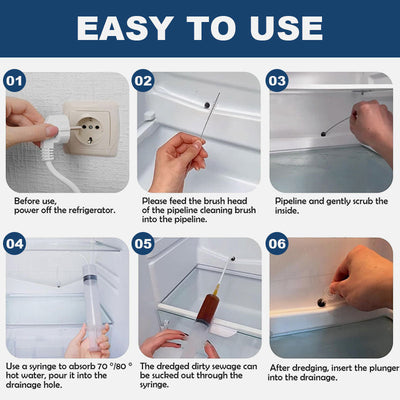 Refrigerator Unclogger Tool For Easy Drain And Maintenance