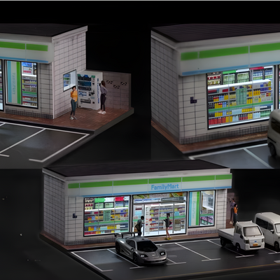 Urban Street Displays For Model Cars 164 Scale Miniature Scenes