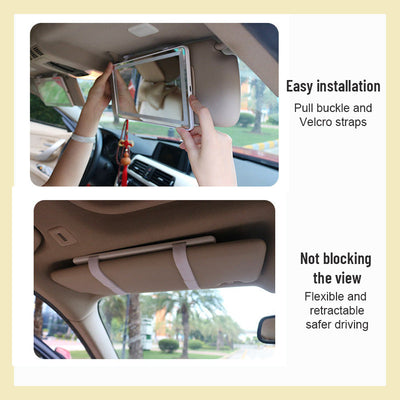 Car Sun Visor Illuminated Makeup Mirror With Long Lasting Battery