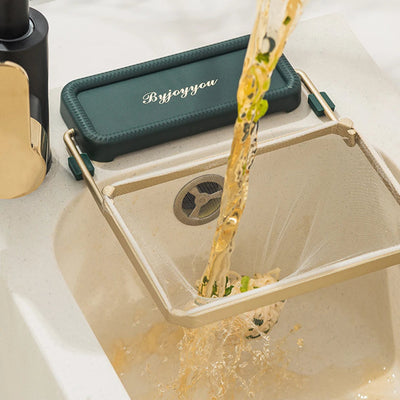Sink Strainer Rack With Disposable Net For Food Residue Catching