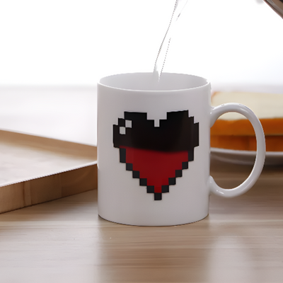 Minecraft Mug Heart Design Ceramic Coffee Cup Gift