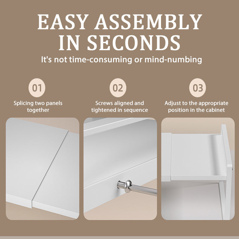 Retractable Cabinet Rack With Layered Storage For Organizing