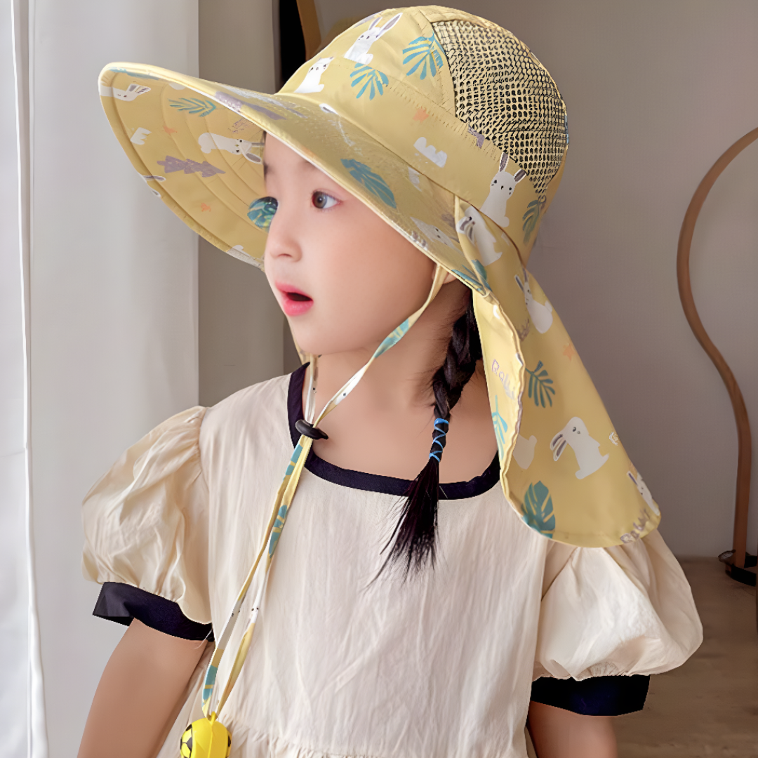 Wide Brim Sun Hat For Kids With UPF 50 Plus Protection