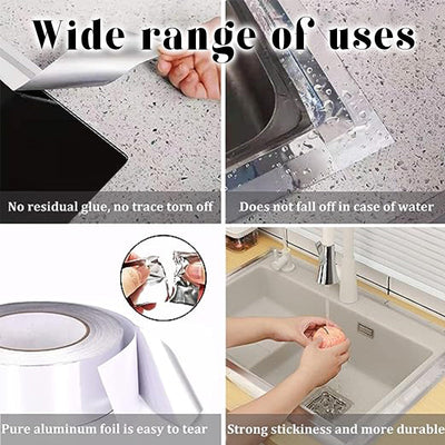 Self-Adhesive High Temperature Aluminum Foil Tape Heat Resistant