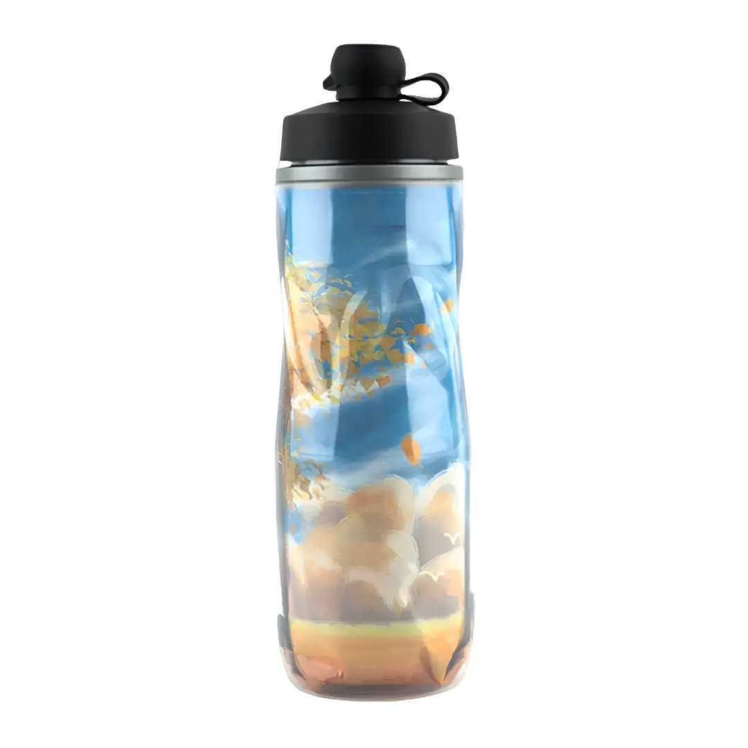 Cycling Water Bottle With Protective Dust Cap For Outdoor Use