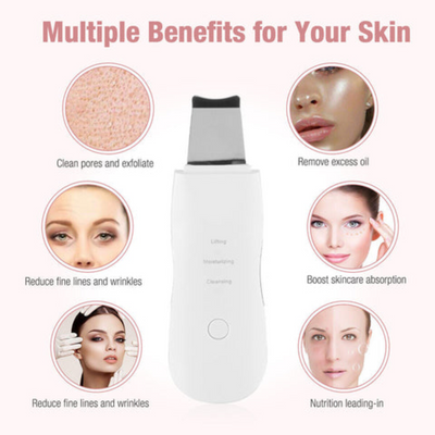 Ultrasonic Skin Scrubber Deep Cleansing Facial Tool For Clear Skin