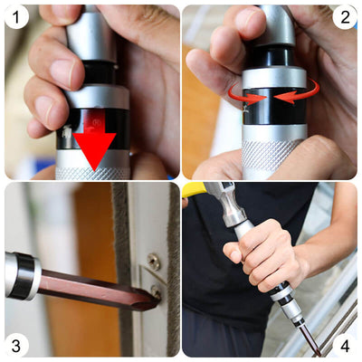 Impact Screwdriver Set With Hammer Heads And Storage Box