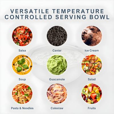 Insulated Cooling Bowl For Food And Drink Temperature Control