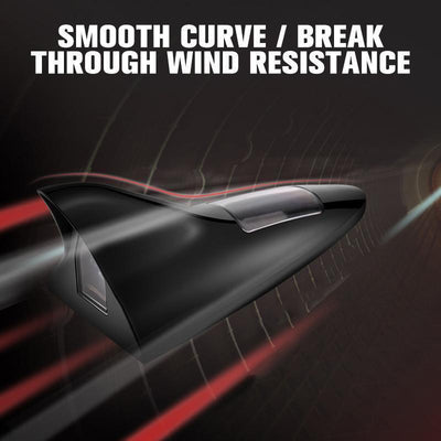 Solar Power Car Shark Fin Antenna With LED Flash Light