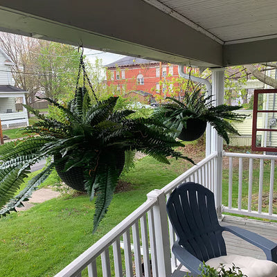 Artificial Boston Fern UV Resistant Lifelike Indoor Outdoor Plant Decor