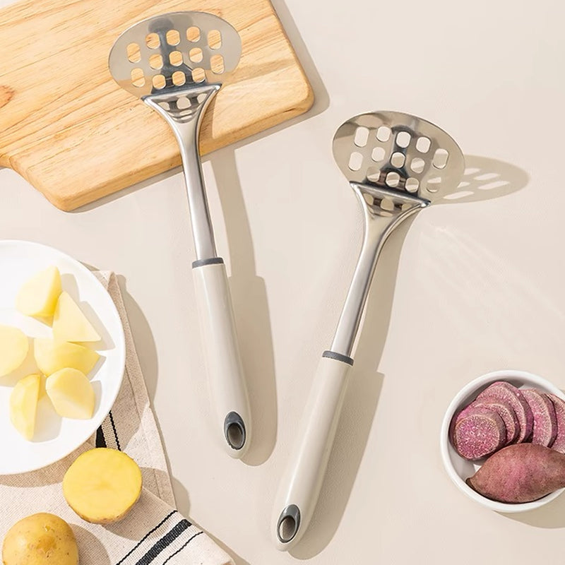 Manual Stainless Steel Masher For Effortless Food Mashing