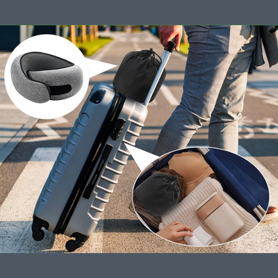 Memory Foam Travel Pillow For Neck Support And Comfort