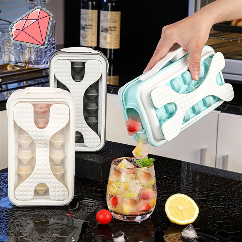2in1 Portable Silicone Ice Cube Tray Ice Ball Mold Maker