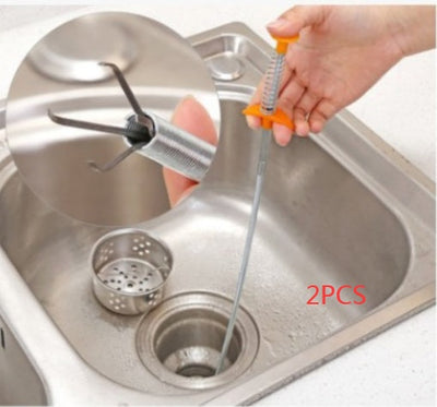 60CM Sewer Dredger Spring Pipe Drain Hair Clog Remover Tool