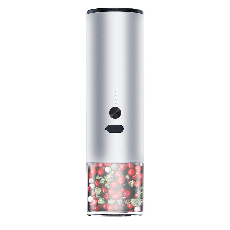 Electric Salt And Pepper Grinder Rechargeable LED Kitchen Mill Set