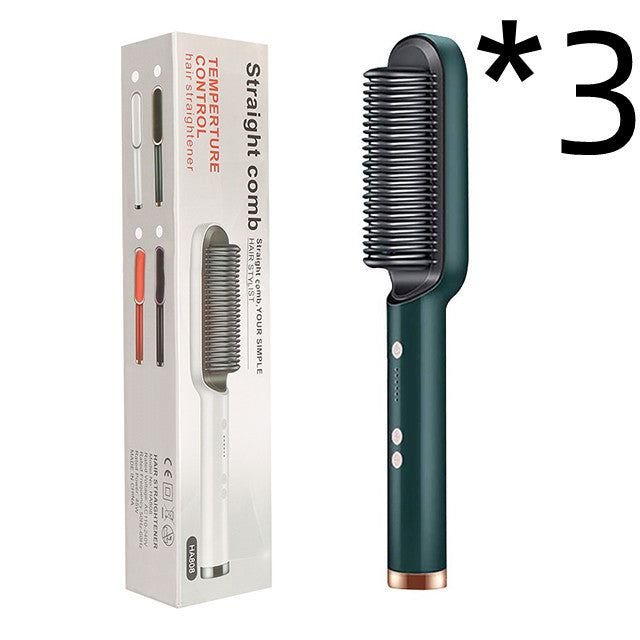 2 In 1 Hair Straightener Hot Comb Curling Tong Electric Brush