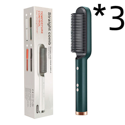 2 In 1 Hair Straightener Hot Comb Curling Tong Electric Brush