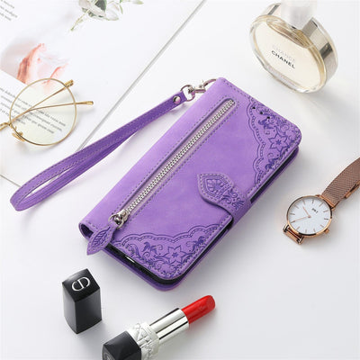 Skin Feel Flip Leather Wallet Phone Case For Protection