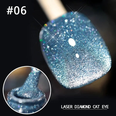 Laser Diamond Cat Eye Nail Polish Stunning Reflective Nail Color