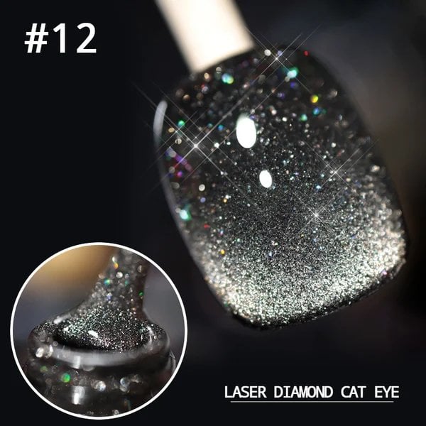 Laser Diamond Cat Eye Nail Polish Stunning Reflective Nail Color