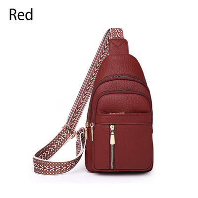 Women's Vintage PU Leather Chest Bag Stylish And Durable Design