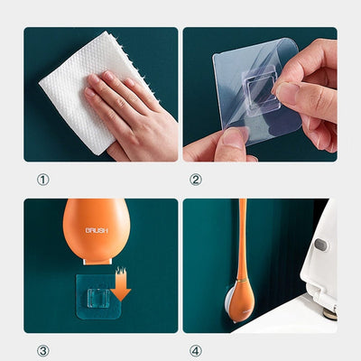 Modern Flexible Silicone Toilet Brush For Easy Cleaning