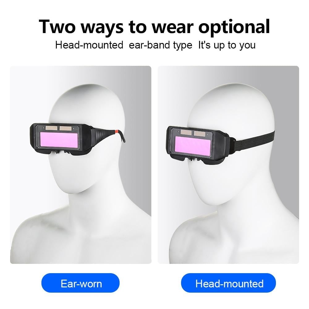 Auto Dimming Welding Glasses With 5 Protective Lenses