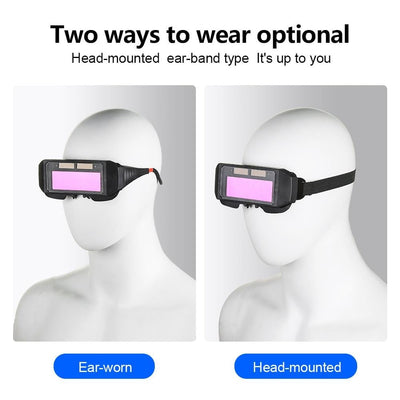 Auto Dimming Welding Glasses With 5 Protective Lenses