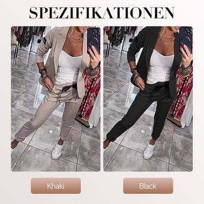 Women's Casual Suit Set Jacket And Pants Two-Piece Outfit