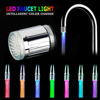 Color-Changing LED Faucet Light Temperature Sensitive For Bathroom Sink