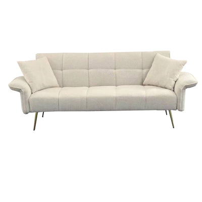 Futon Sofa Bed Convertible Double With Folding Armrests For Small Spaces