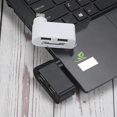 4 Port Rotatable USB Hub For Efficient Device Connectivity