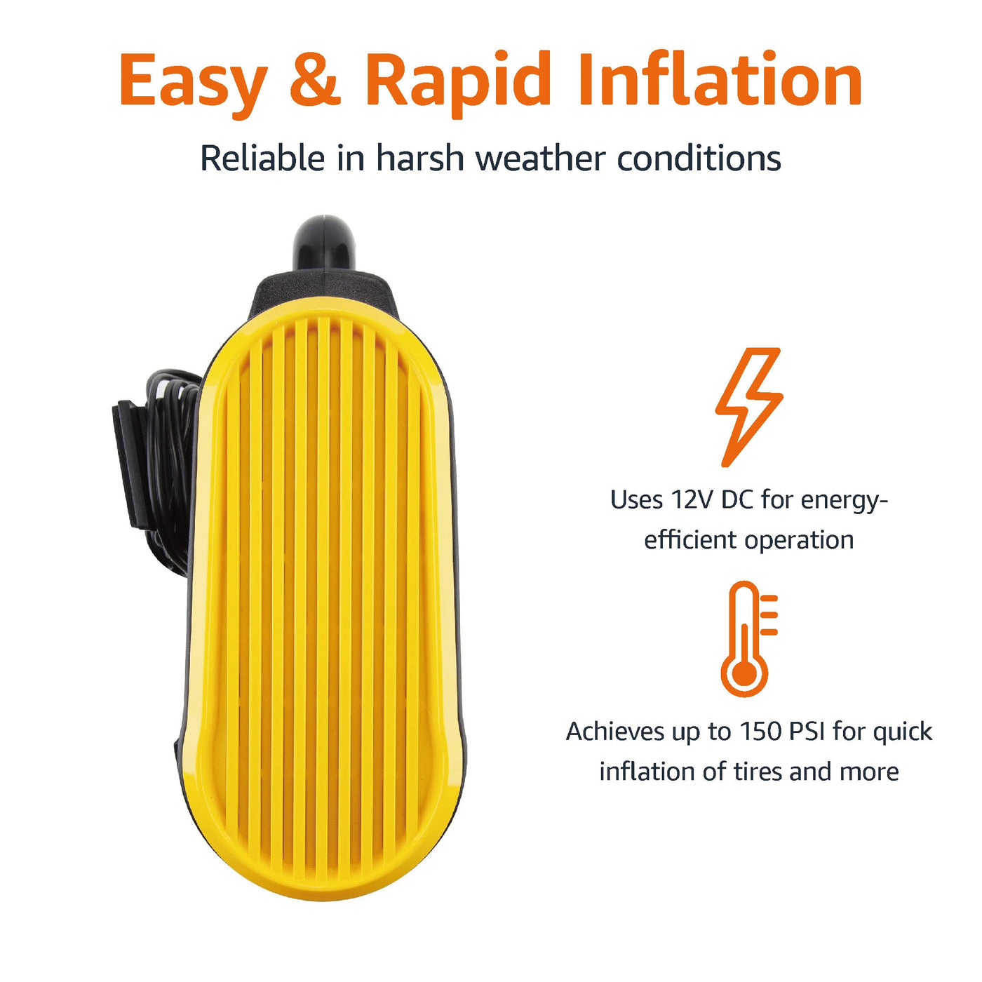 Amazon Basics Portable Tire Inflator Air Compressor Pump With Digital Gauge