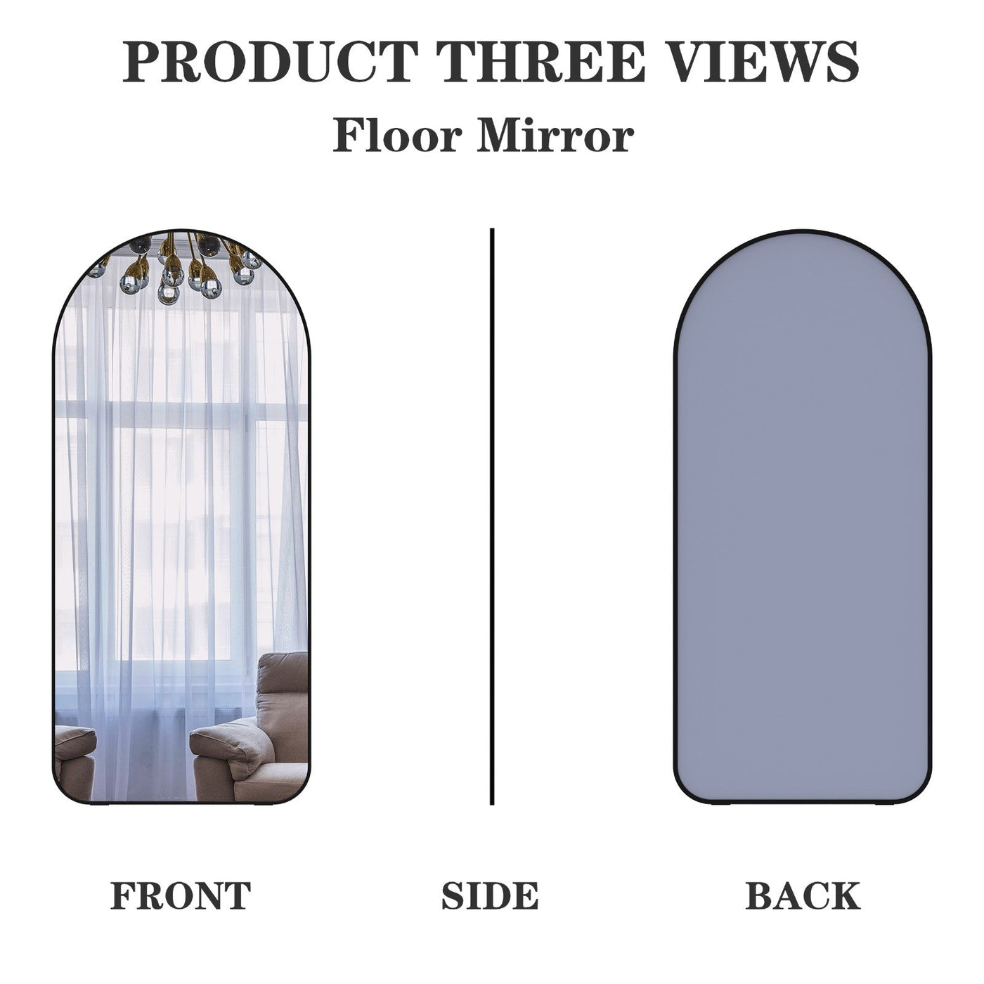 Oversized Full Body Mirror Large Standing Floor Mirror Bedroom Living Room