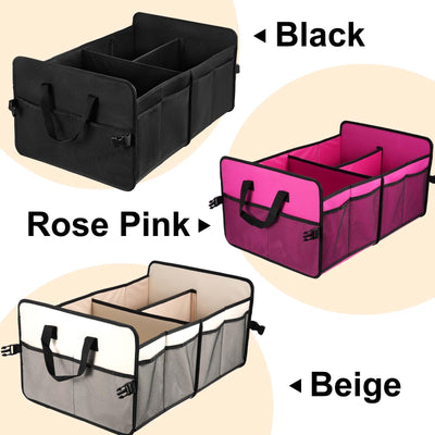 Zmnklry Car Trunk Organizer 72L Large Capacity Collapsible Compartments