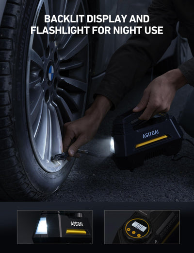 AstroAI Portable Tire Inflator Air Compressor 12V DC For Cars