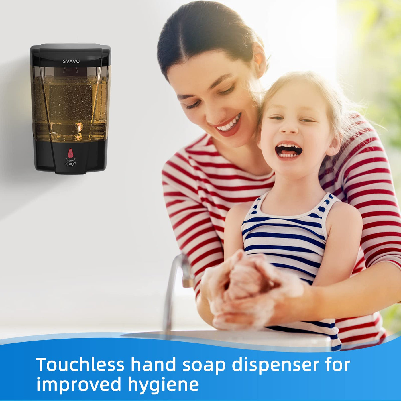 Automatic Soap Dispenser Wall Mount Hand Sanitizer 600ml Capacity