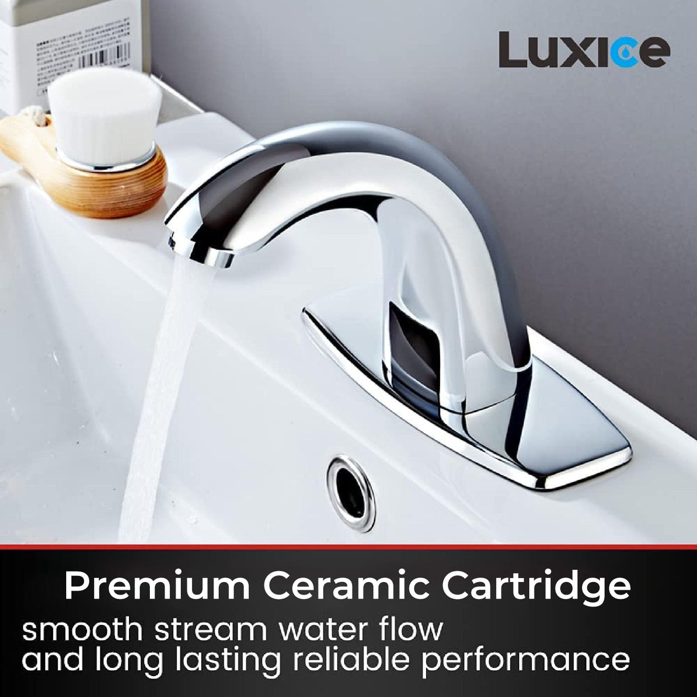 Touchless Bathroom Sink Faucet With Automatic Motion Sensor Battery
